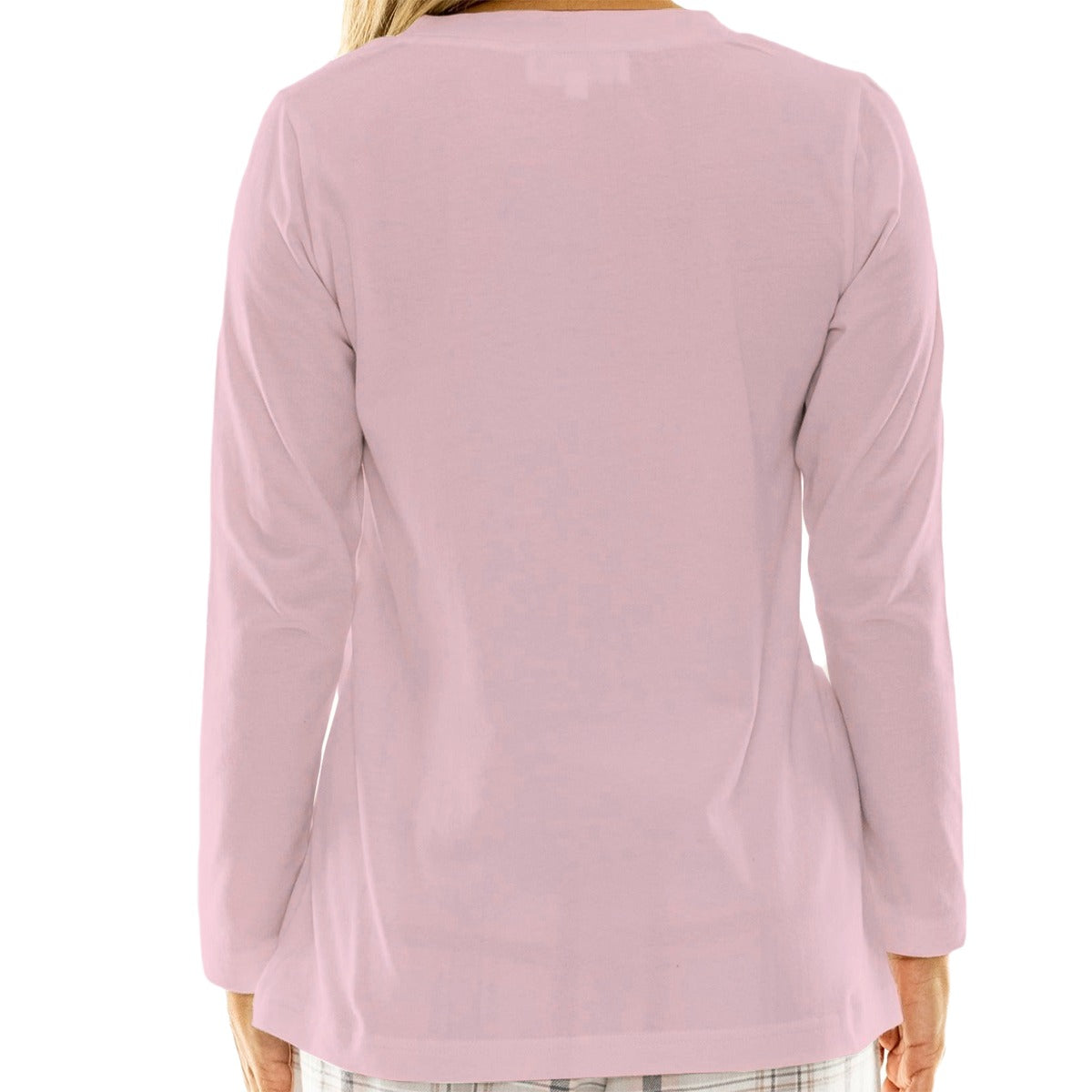 Ice Cream Pink Harpist Women's Gentle fitting V-Neck T-Shirt With Long Sleeve