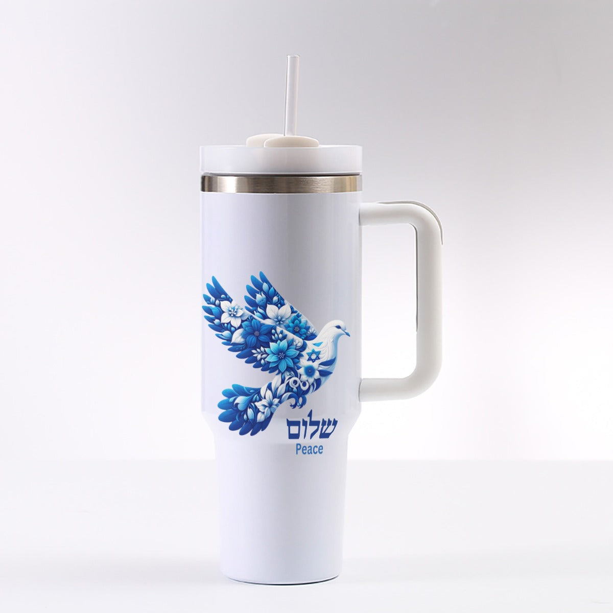 Shalom Israel, Pray for Israel 40 oz Tumbler With Handle