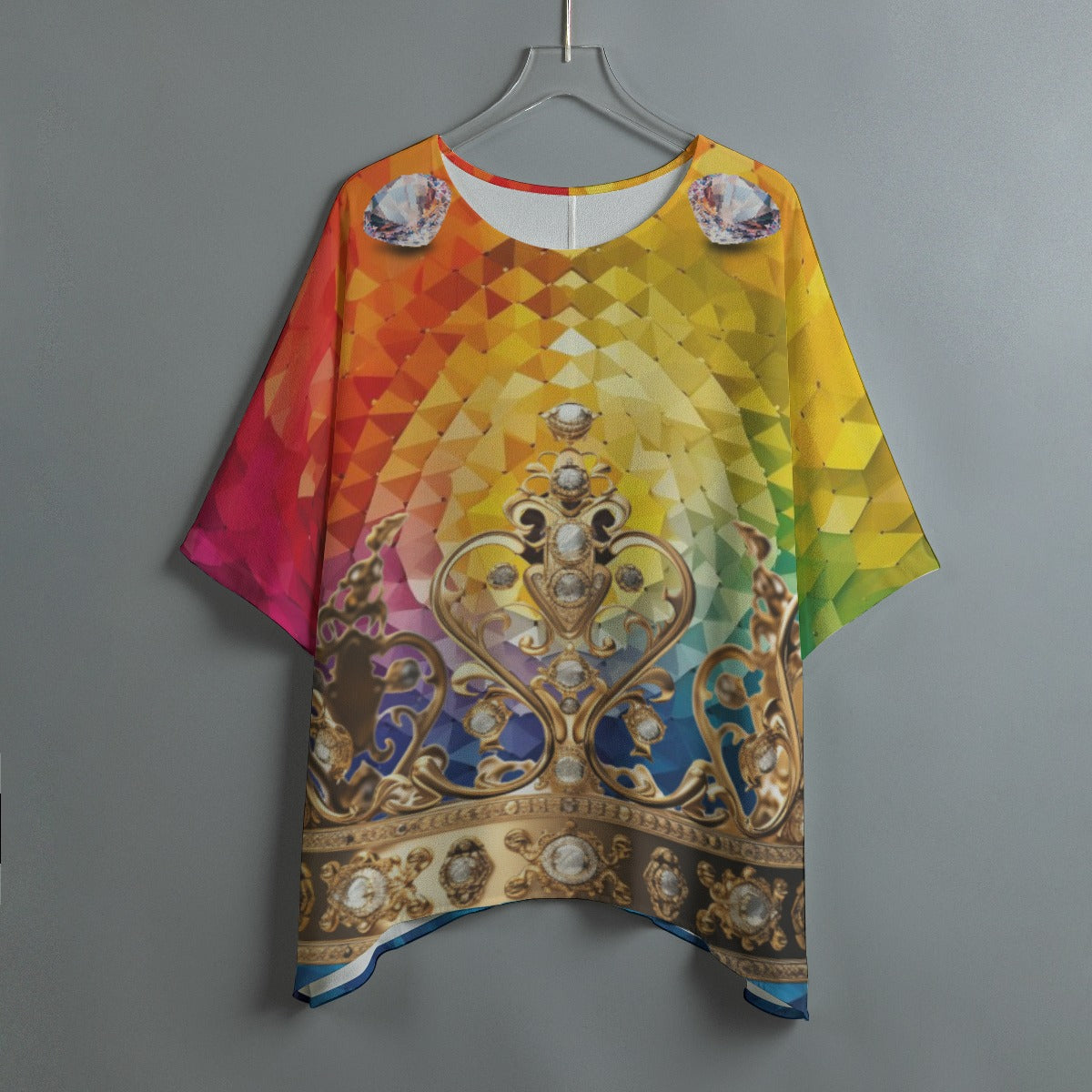 Golden Crown & Glow Praise Women's Bat Sleeve Tunic