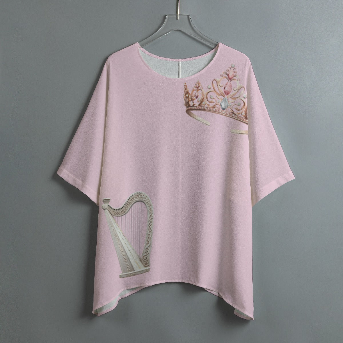 Pink and White Harp & Crown Women's Tunic