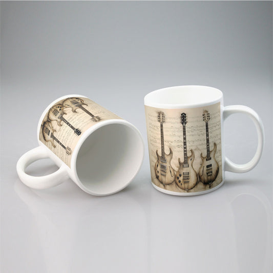 Guitar Mug Electric Ivory Classic