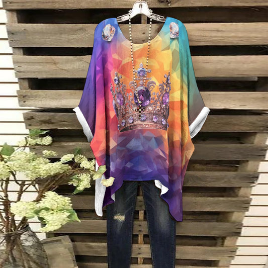 Rainbow Glory Crown Oversize style Tunic