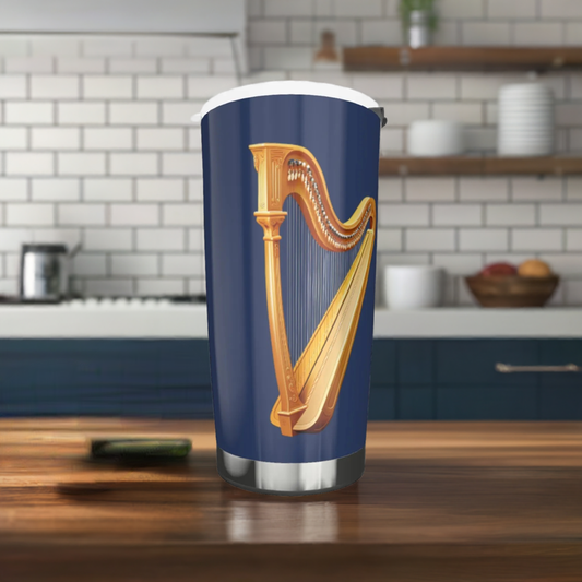 Navy and Gold Harp Tumbler 20oz